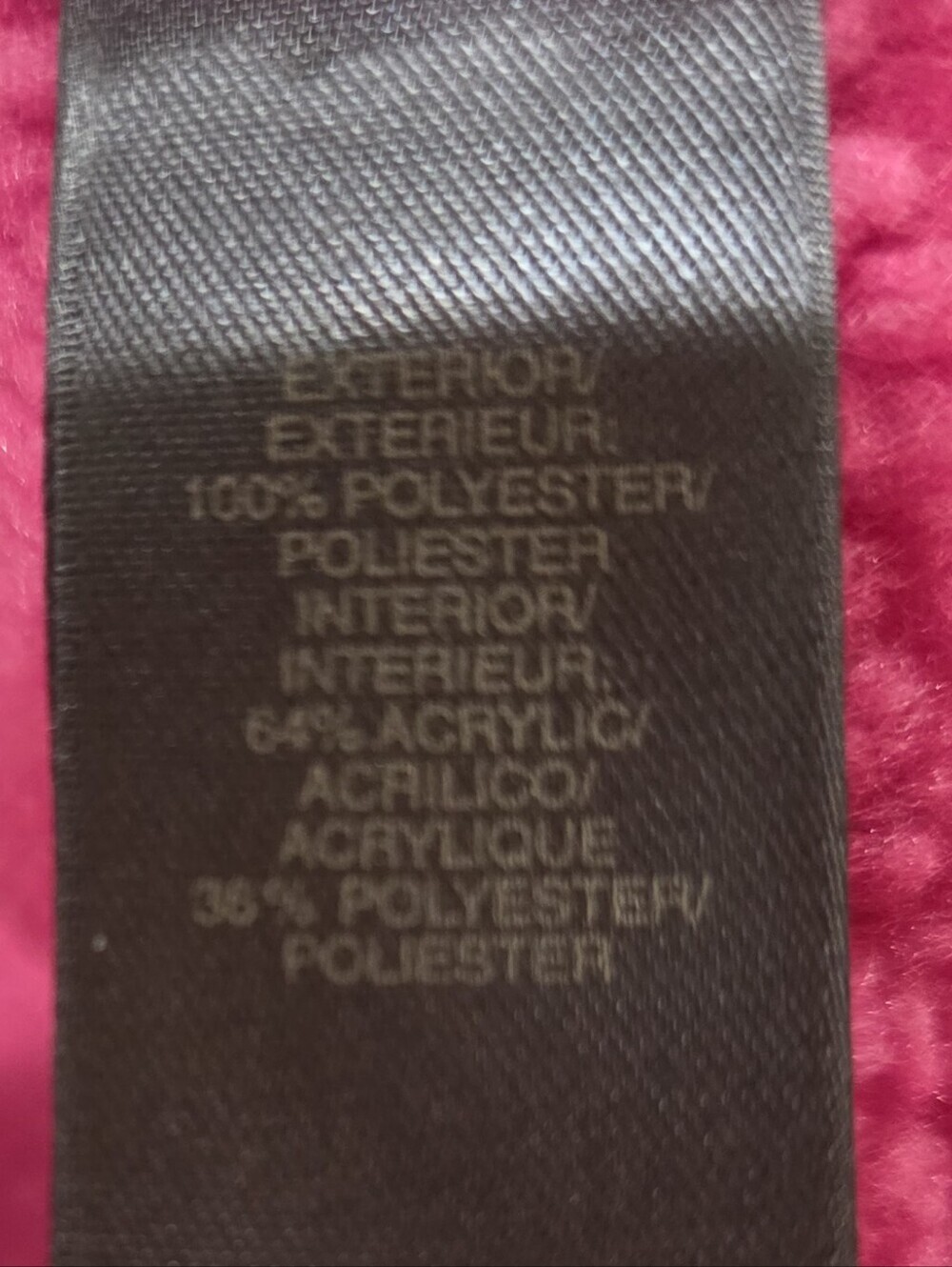 Liz Claiborne Hot Pink Faux Shearling Vest - Picture 7 of 12